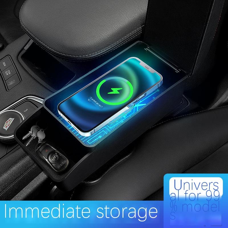 New Arrivals Rotatable Console Storage Box Wireless Charging Rechargeable Auto Arm Rest Universal Car Armrest With USB