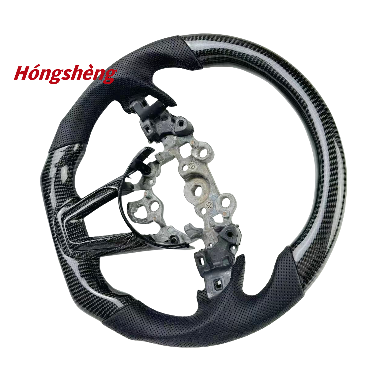 Car Accessories Fit for Mazda CX4 CX5 CX8 Custom real carbon fiber steering wheel hand-sewn leather