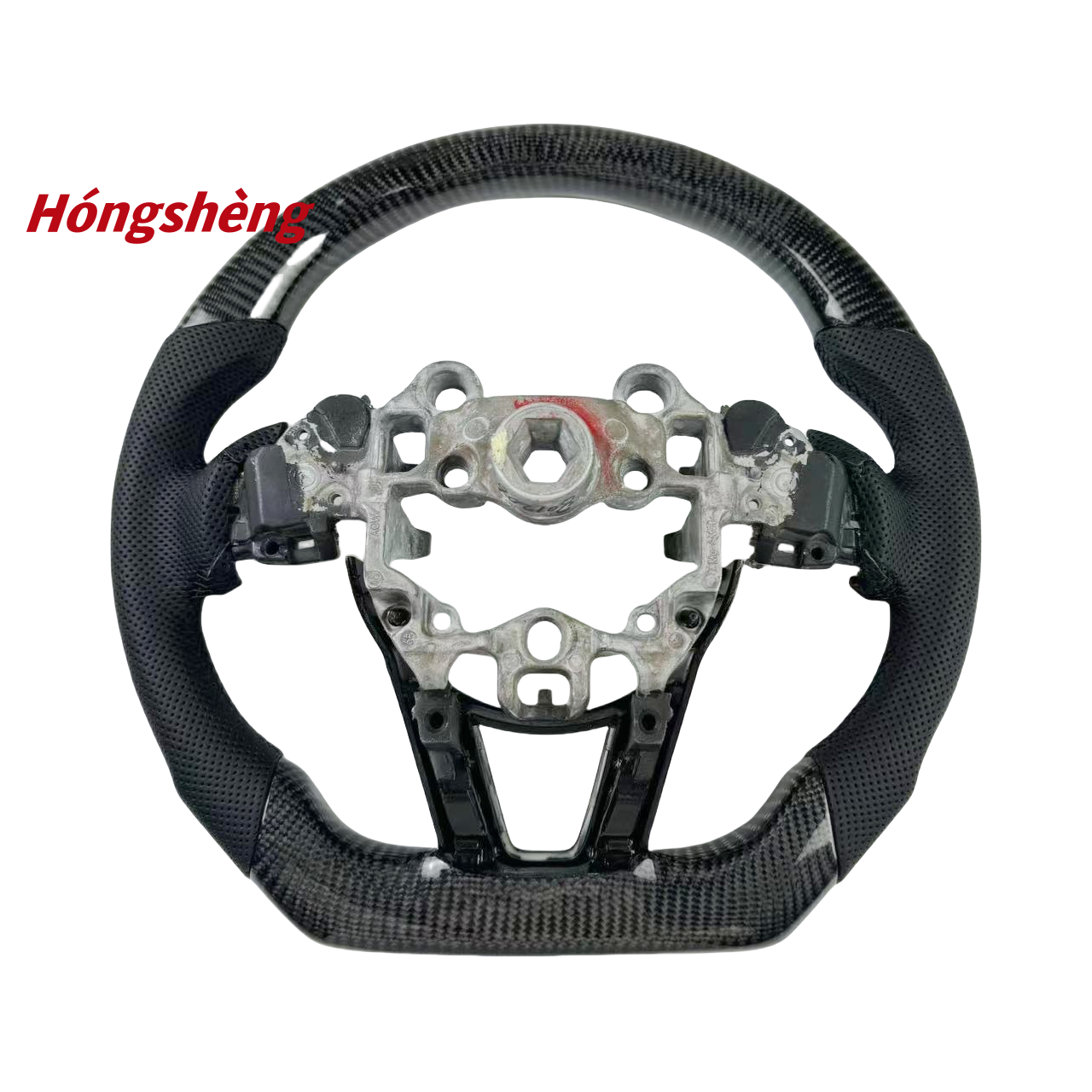 Car Accessories Fit for Mazda CX4 CX5 CX8 Custom real carbon fiber steering wheel hand-sewn leather