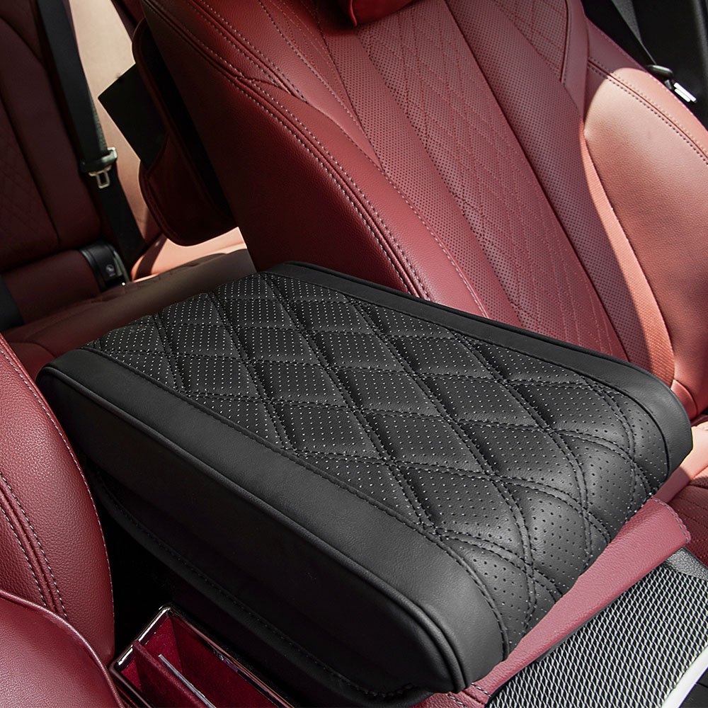 Car Center Console Cover-armrest Box Mat Arm Rest Cushion for Suv/truck Memory Foam Leather OEM Front 12.52 X 9.33 X 2.6 Inches