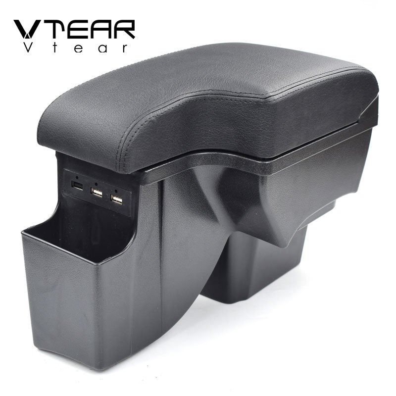 Vtear for Chevrolet Cruze 2011 Accessories Armrest Leather Arm Rest Usb Interface Storage Box Car Styling Auto Decoration 2013