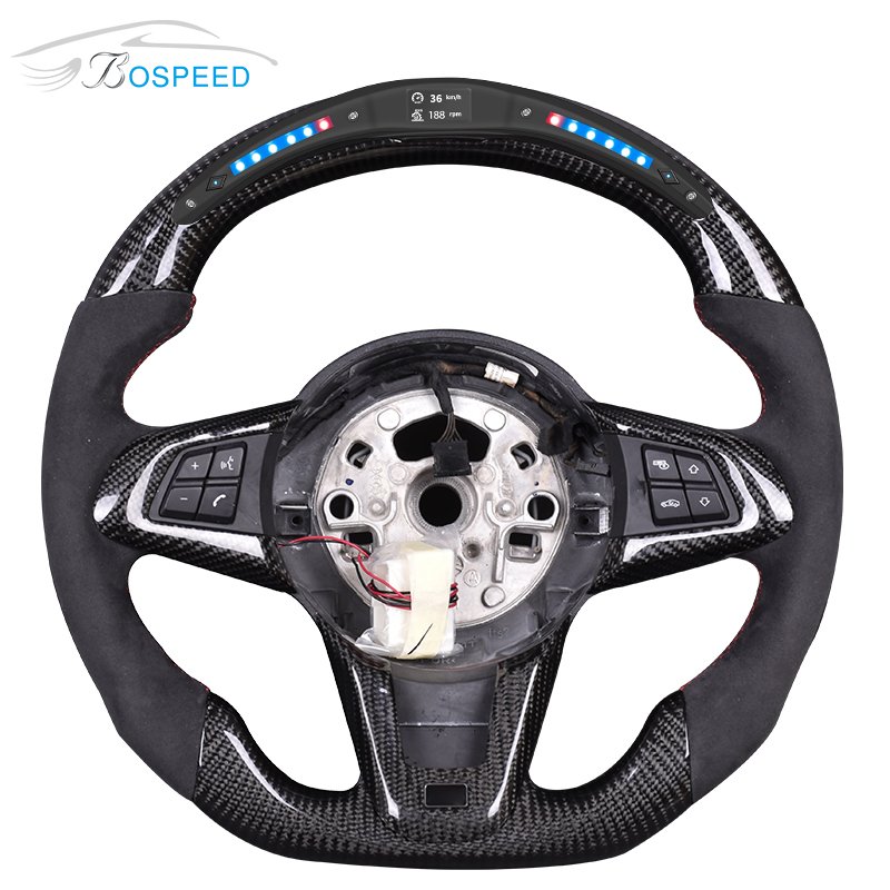 LED Display Real Carbon Fiber Steering Wheel For BMW Z4