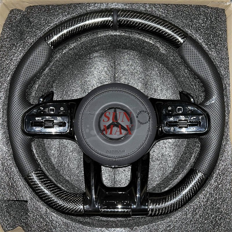 For Mercedes Benz AMG steering wheel C CLASS W204 C63 W212 W218 W207 W172 S Carbon Fiber Steering Wheel
