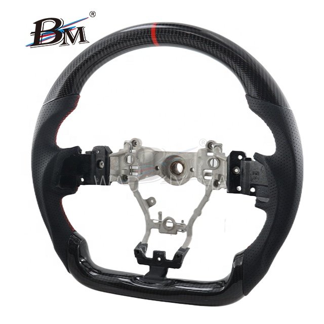 Sport Carbon Fiber Steering Wheels For SUBARU LEVORG VM4 WRX STI S4 VAB Series 2015 2016 2017 2018 2019 2020 2021 2022 By BM