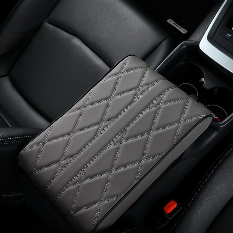 Car Accessories Universal Armrest Cover Nappa Leather Memory Foam Increase Height Car Central Armrest Cushion Mat