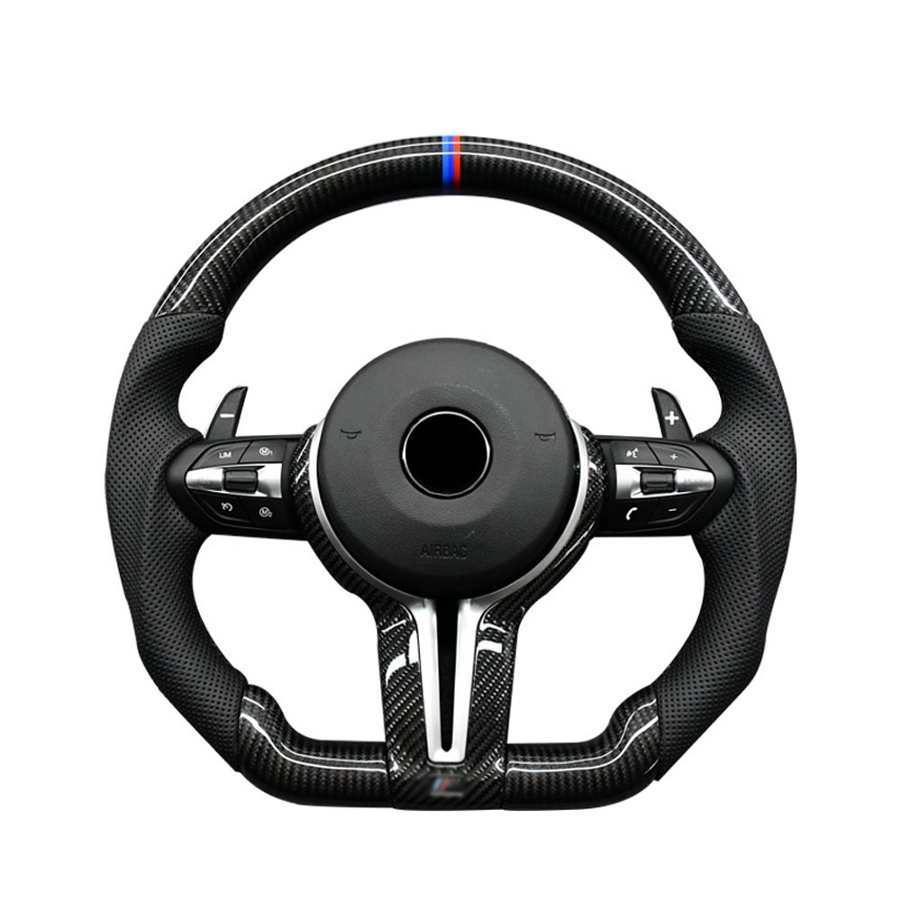 Custom Real Carbon Fiber Steering Wheel for BMW F30 F10 F32 E60 E46 E90 X5 E70 M3 M4 M5 M6 F90 F80 F82 F87
