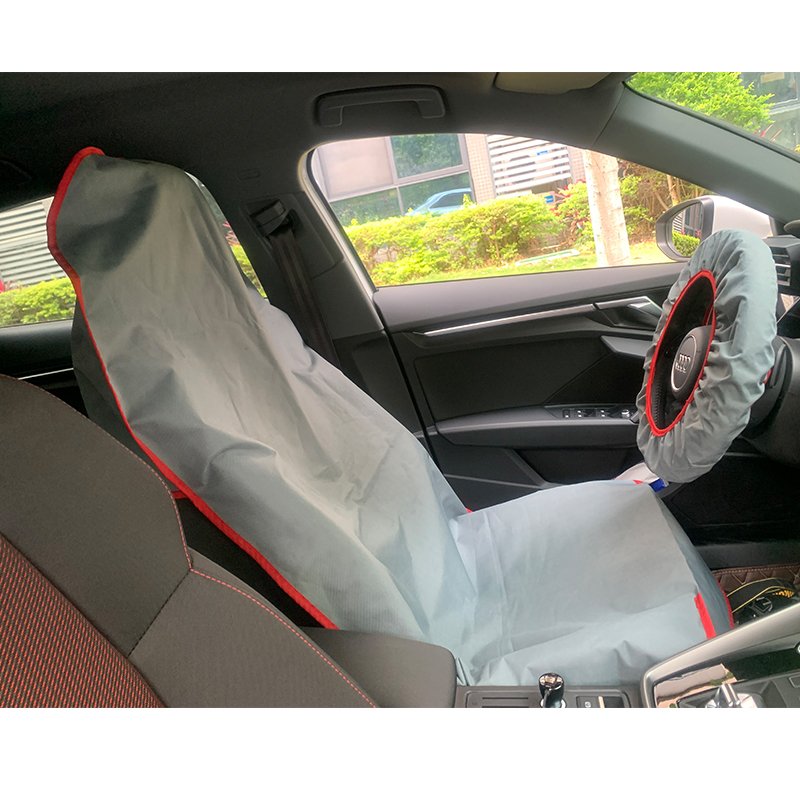 Car Universal Steering Wheel Cover Adhesive Backed Fabric Car Steering Wheel Covers for Auto Repair Workshop