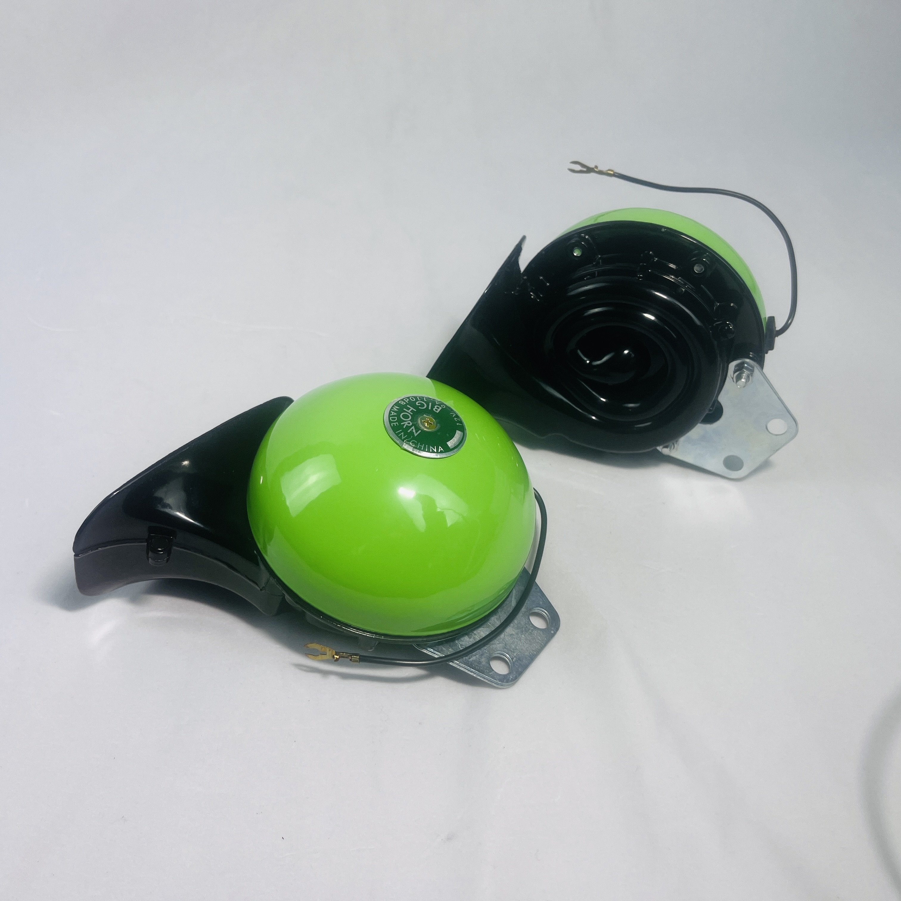 12V Chrome Electric Snail Air Horn for Motorcycle, Car, Truck, Boat, Bike - 150dB Loud Train Horn Waterproof Universal