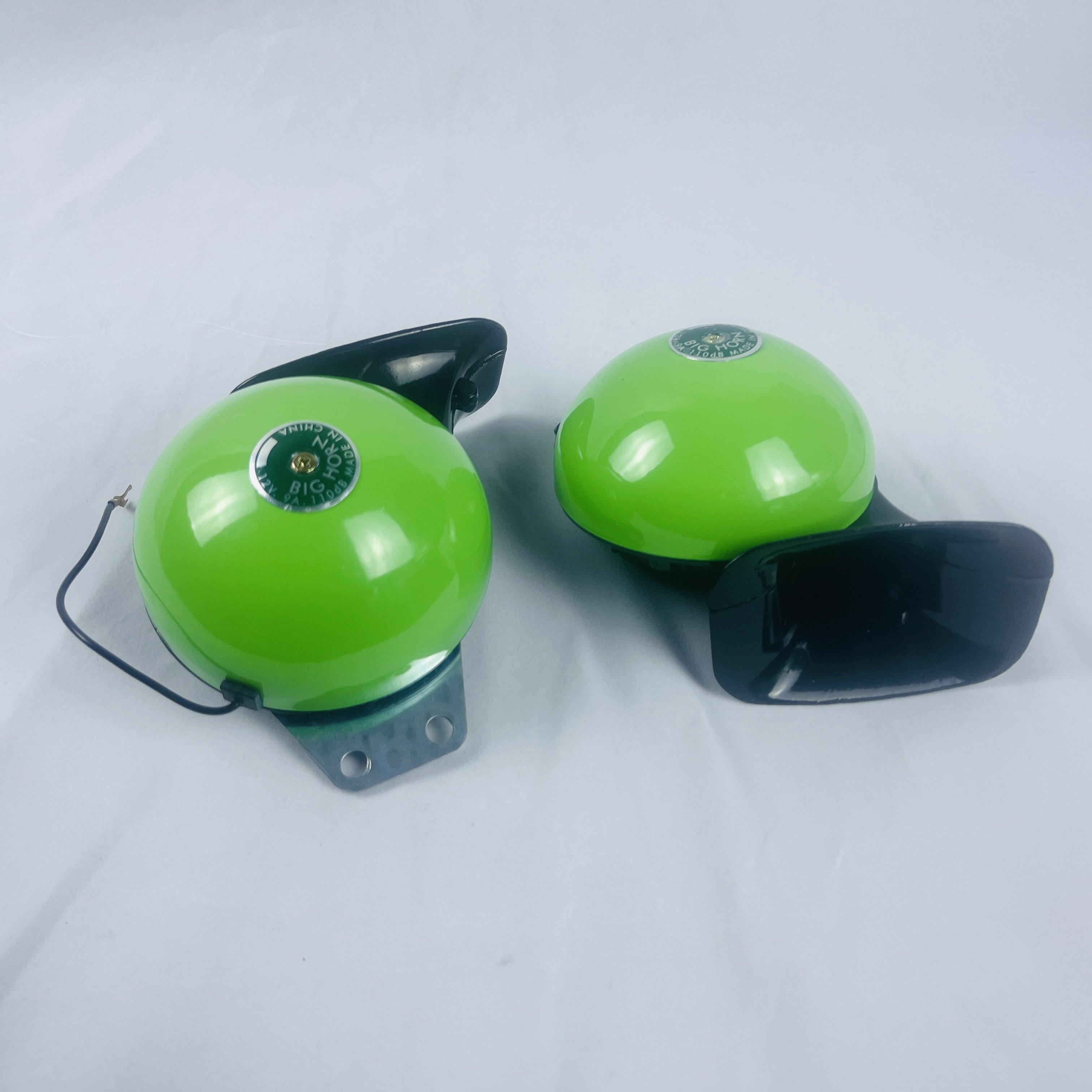 12V Chrome Electric Snail Air Horn for Motorcycle, Car, Truck, Boat, Bike - 150dB Loud Train Horn Waterproof Universal