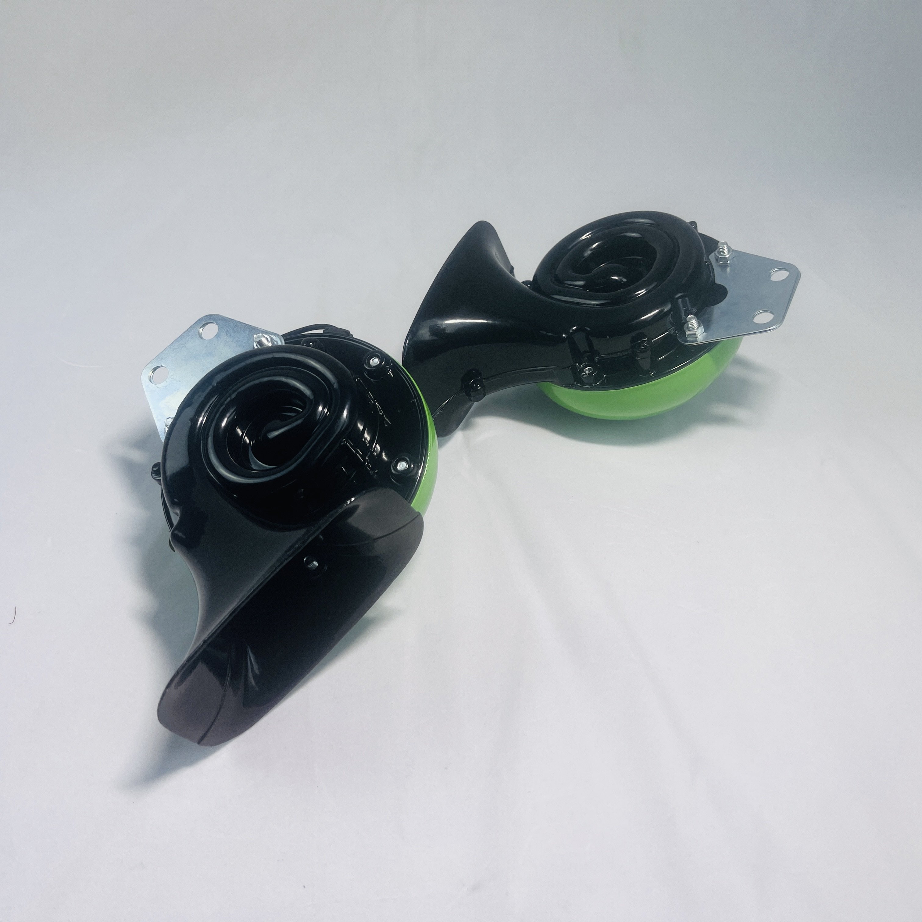 12V Chrome Electric Snail Air Horn for Motorcycle, Car, Truck, Boat, Bike - 150dB Loud Train Horn Waterproof Universal