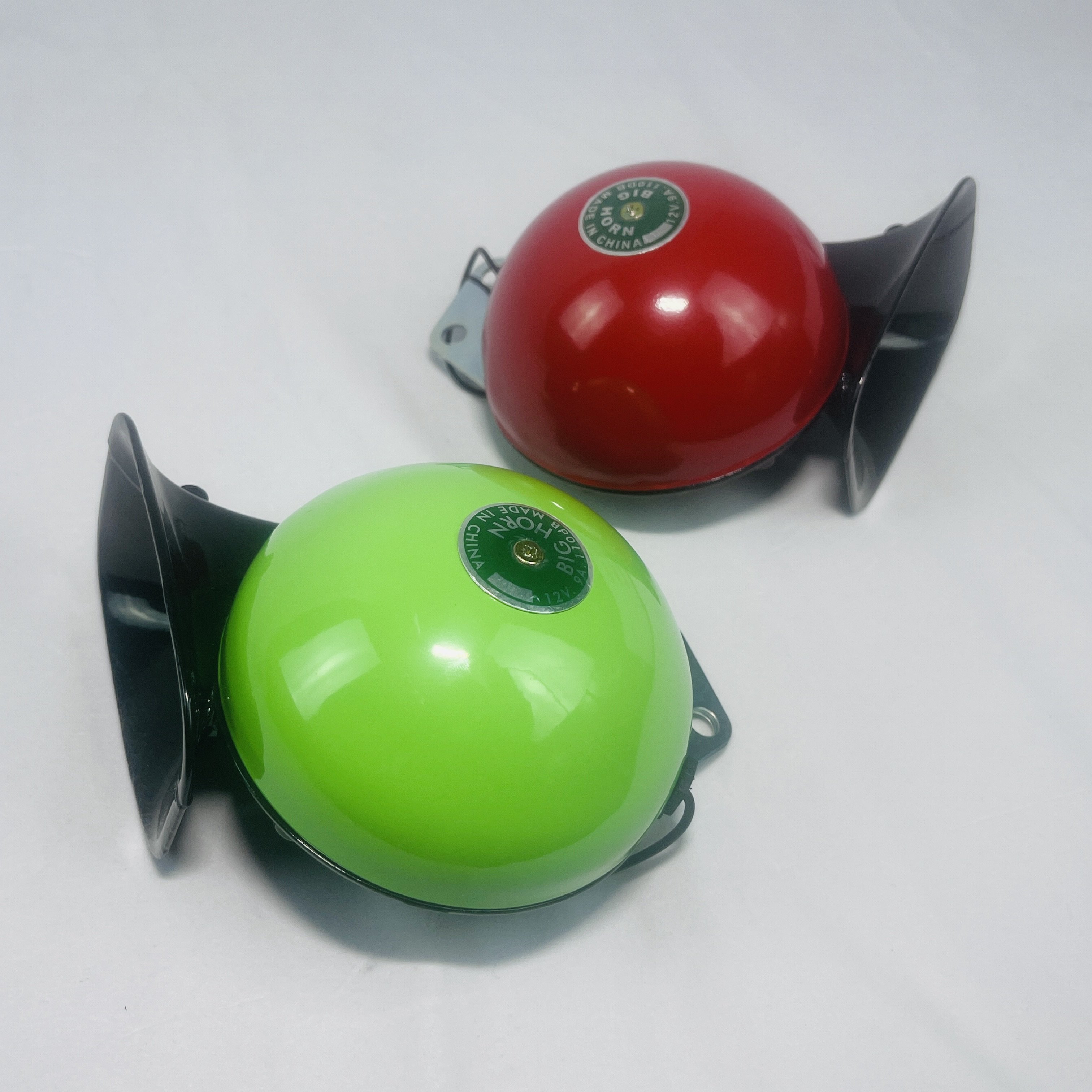 12V Chrome Electric Snail Air Horn for Motorcycle, Car, Truck, Boat, Bike - 150dB Loud Train Horn Waterproof Universal