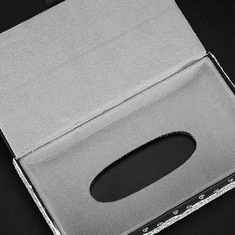 Senbolia Hot Sale White Rhinestone Automobile Tissue Box Full Star Armrest Car for Vehicles