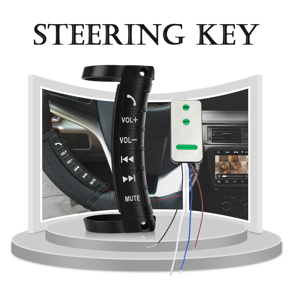 Universal wireless car steering wheel control switch car auto parts steering wheel button for stereo DVD phone calls