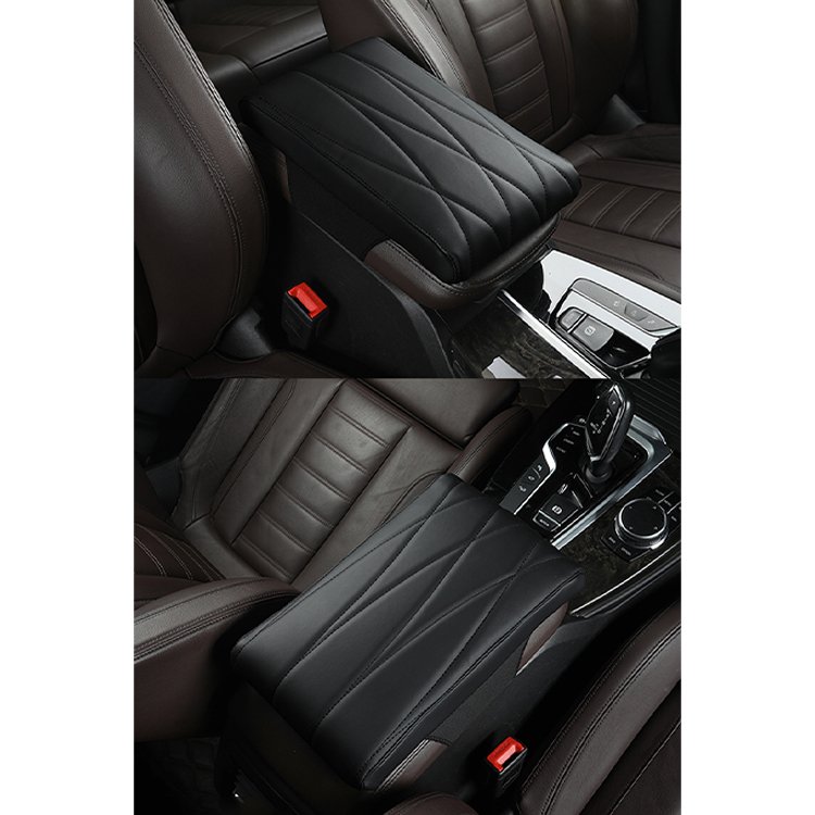 Auto Accessories Memory Foam Car Armrest Box Black Protective Panel Abs Cover for Car Central Armrest Box Soft Cover