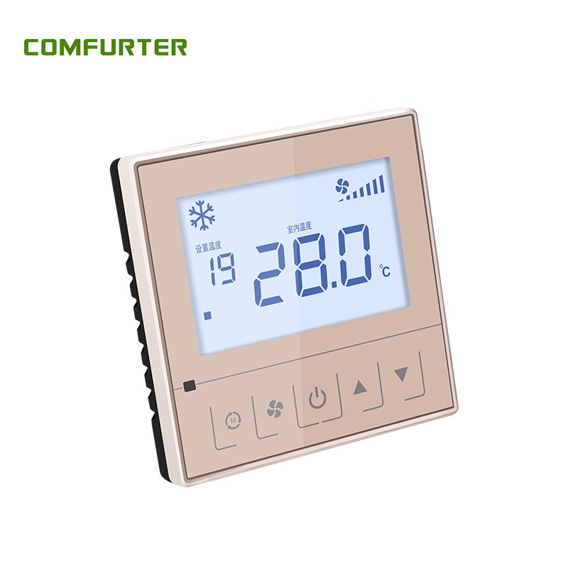 Comfurter Electric Hotel Room Hvac Fcu Smart Fan Coil Heating Thermostat Temperature Controller Termostato Digital 220V