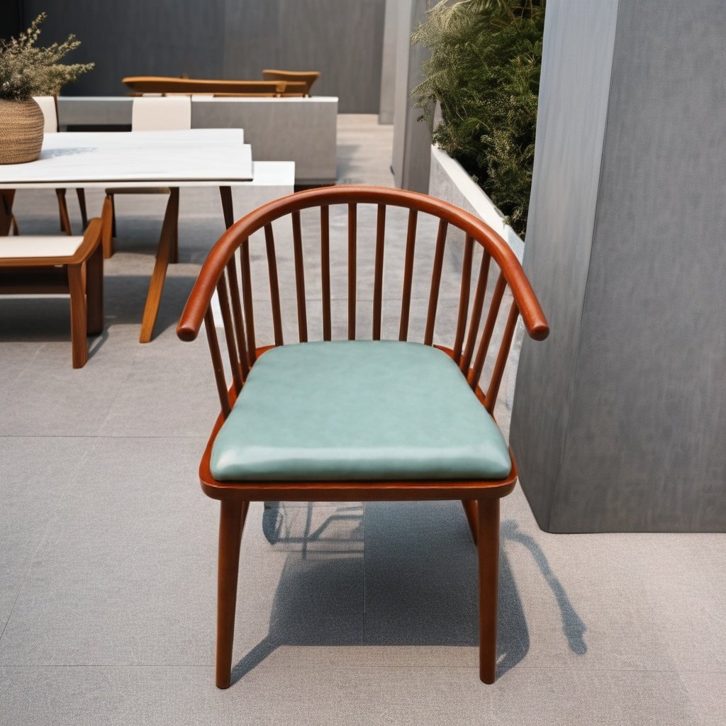 Y Chair Modern Design Solid Oak Dining Chair with Rattan Armrest Natural Lounge Furniture for Home Apartment Villa Hotel Use