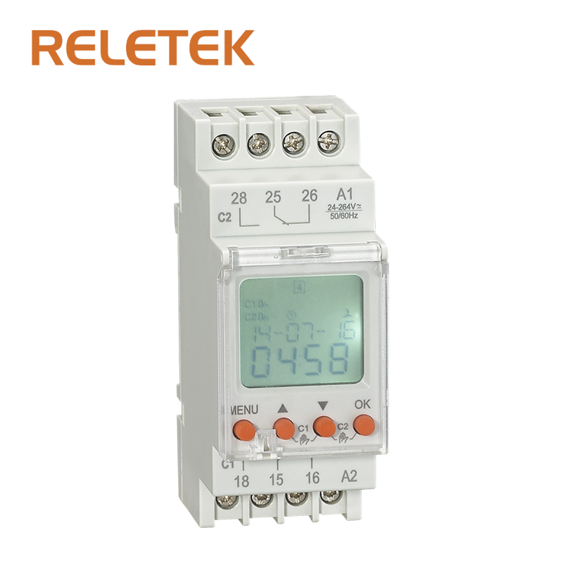 RELETEK Double Channel Digital Weekly Time Switch RD-TPD2 with LCD Display Digital Switch Auto Switchover Relay Suppliers