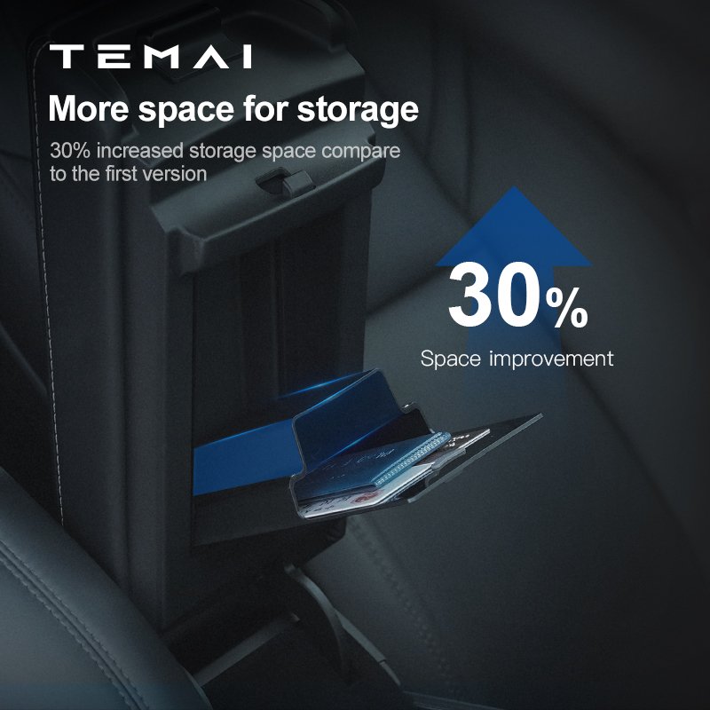 For Tesla Model Y Car Magnetic Center Console Hidden Storage Box Armrest Hidden Storage tesla Storage Box