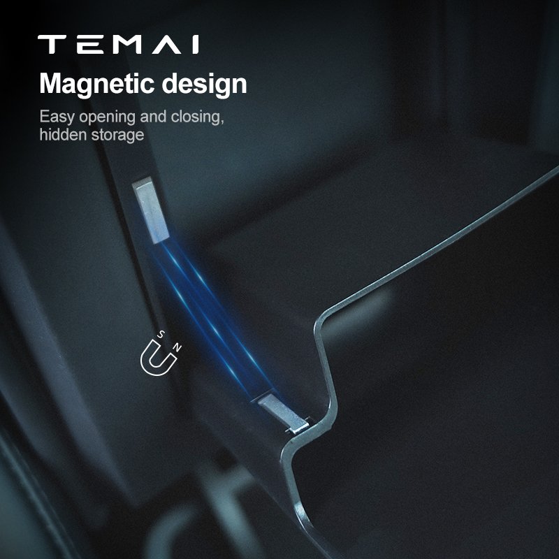 For Tesla Model Y Car Magnetic Center Console Hidden Storage Box Armrest Hidden Storage tesla Storage Box