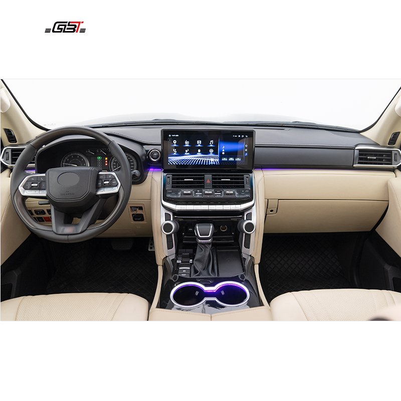 GBT LC200 to LC300 Instrument Panel Assembly Seat Cover Inner Door Panel Steering Wheel Center Armrest Box for LC200 Upgrade