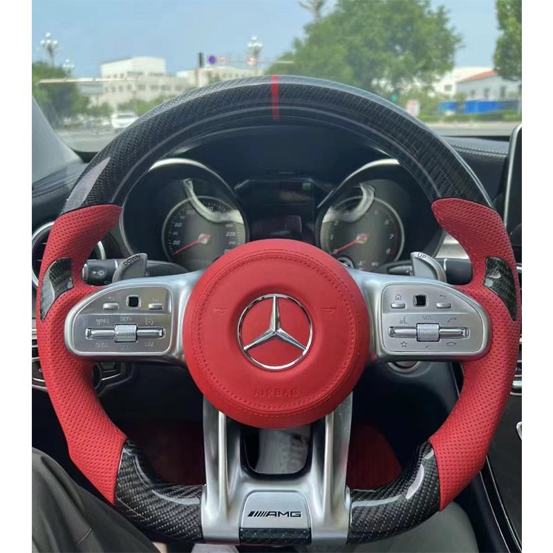 Car Accessories Custom Carbon Fiber Steering Wheel For Mercedes-Benz AMG