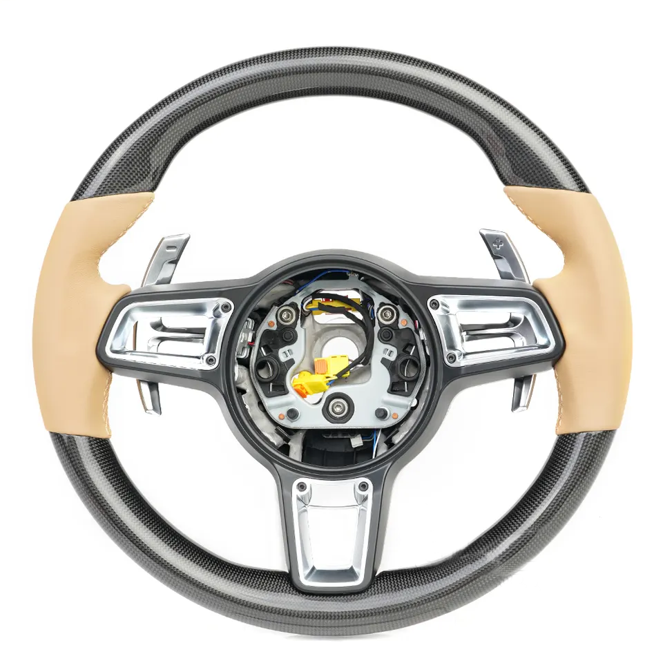 Real carbon fiber Steering wheel Fit for Porsche 718 old model update to new for porsche 911 970 958 Customized steering wheel