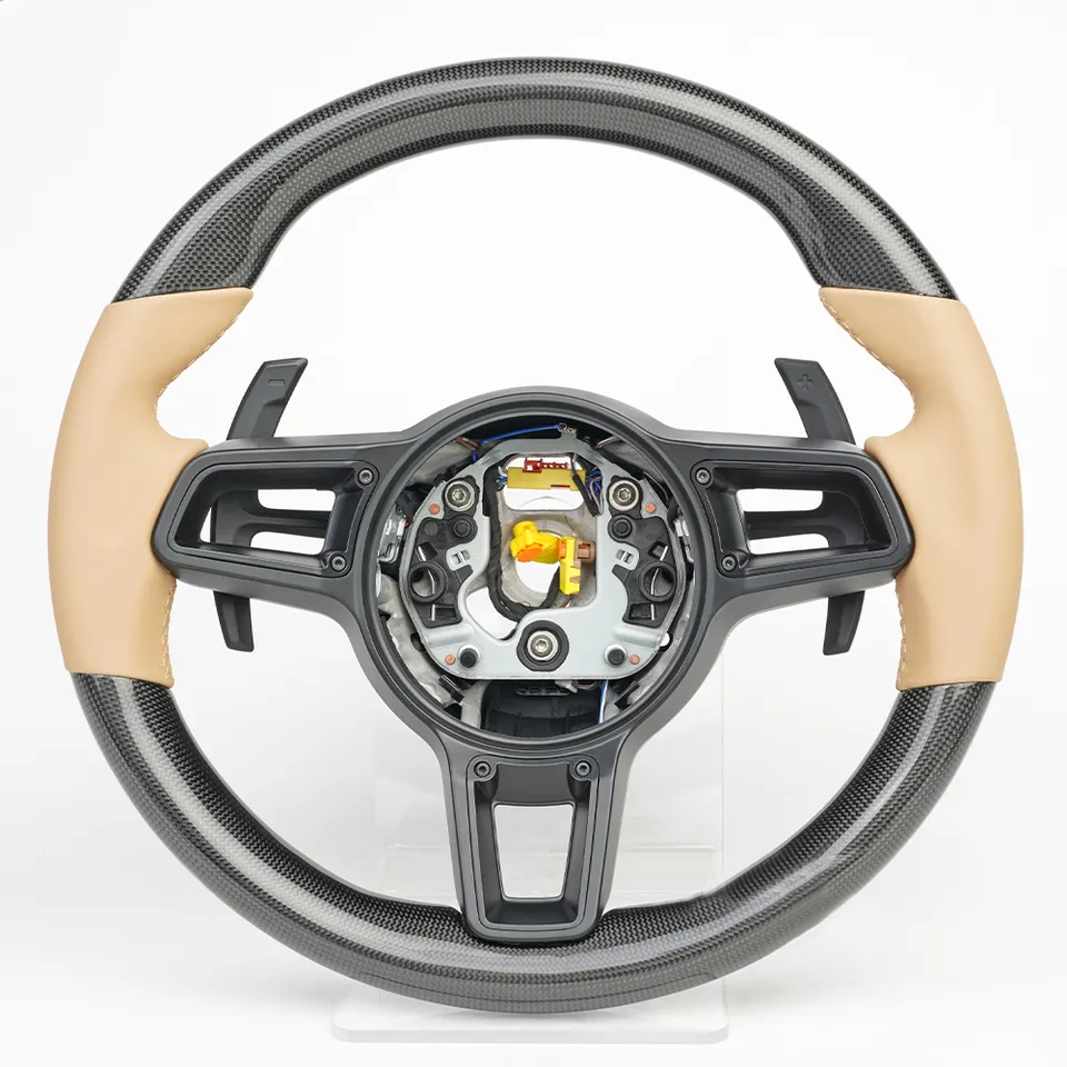 Real carbon fiber Steering wheel Fit for Porsche 718 old model update to new for porsche 911 970 958 Customized steering wheel