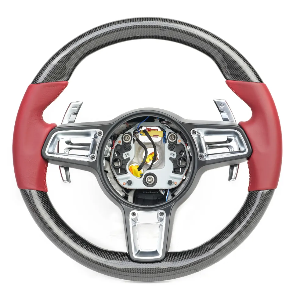 Real carbon fiber Steering wheel Fit for Porsche 718 old model update to new for porsche 911 970 958 Customized steering wheel