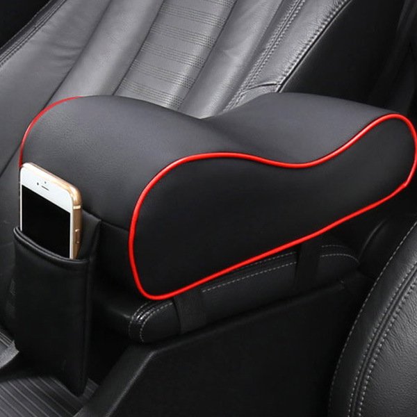 RTS Car Central Armrest Soft Pad Black Auto Center Console Arm Rest Seat Box Mat