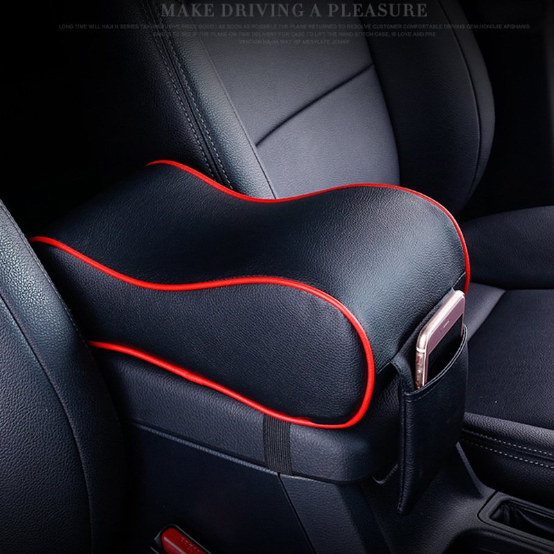 RTS Car Central Armrest Soft Pad Black Auto Center Console Arm Rest Seat Box Mat