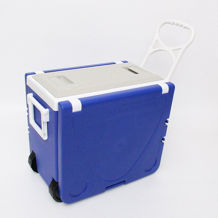 28L Multi-functional Ice Insulated Cooler Box with Handle and Wheels and Table and Chairs Multifunctional Cooler