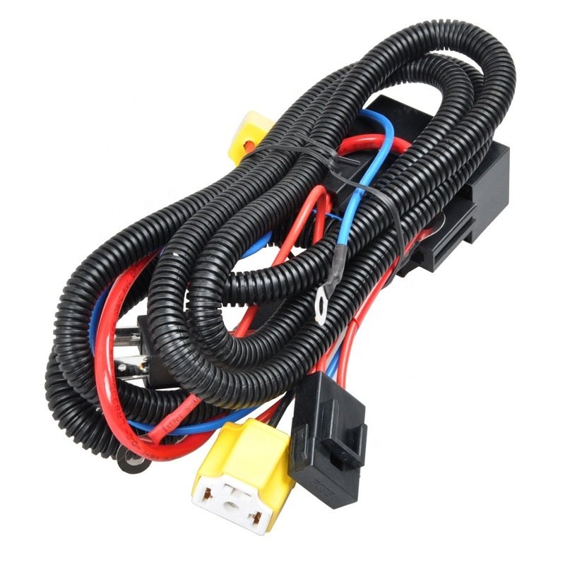 1.6M H4 Headlight 2 Headlamp Relay Wiring Harness Car Light Bulb Socket Plug for Car Auto Headlight