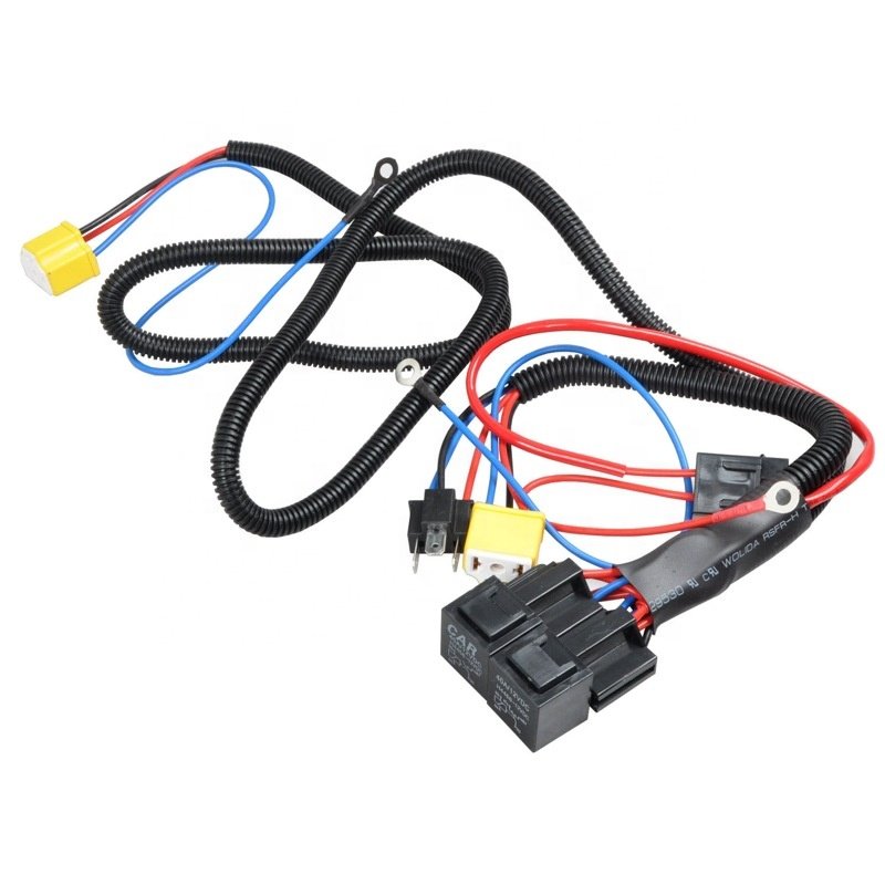 1.6M H4 Headlight 2 Headlamp Relay Wiring Harness Car Light Bulb Socket Plug for Car Auto Headlight