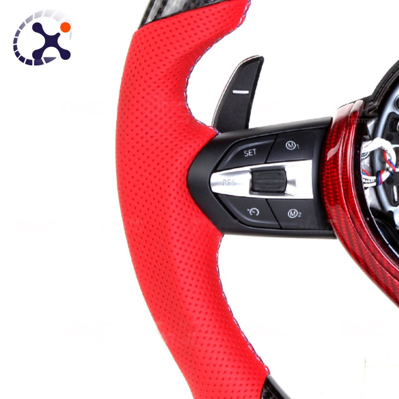 Wholesale direct customized LED red carbon fiber car Steering Wheel for Bmw M3 F30 F80 M2 M4