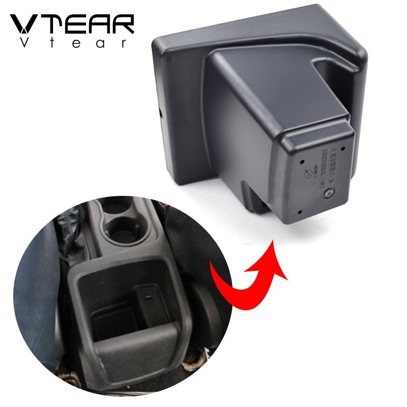 Vtear for Ford Focus 3 MK3 Armrest Box USB Charging Interface Heighten MK2 Central Store Content Box Car Accessories 2012-2020