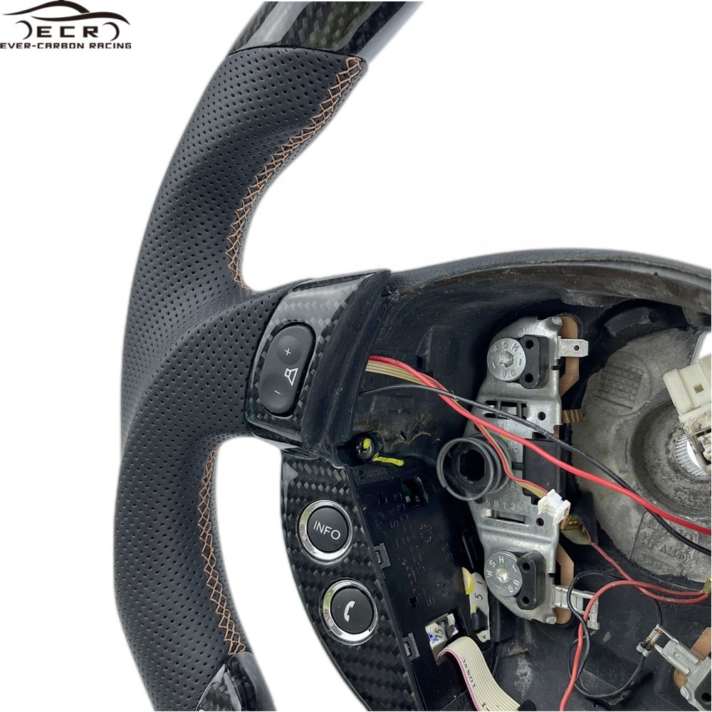 Ever-Carbon Racing ECR Car Accessories Flat Bottom LED Carbon Fiber Steering Wheel For Maserati Granturismo Carbon Fiber