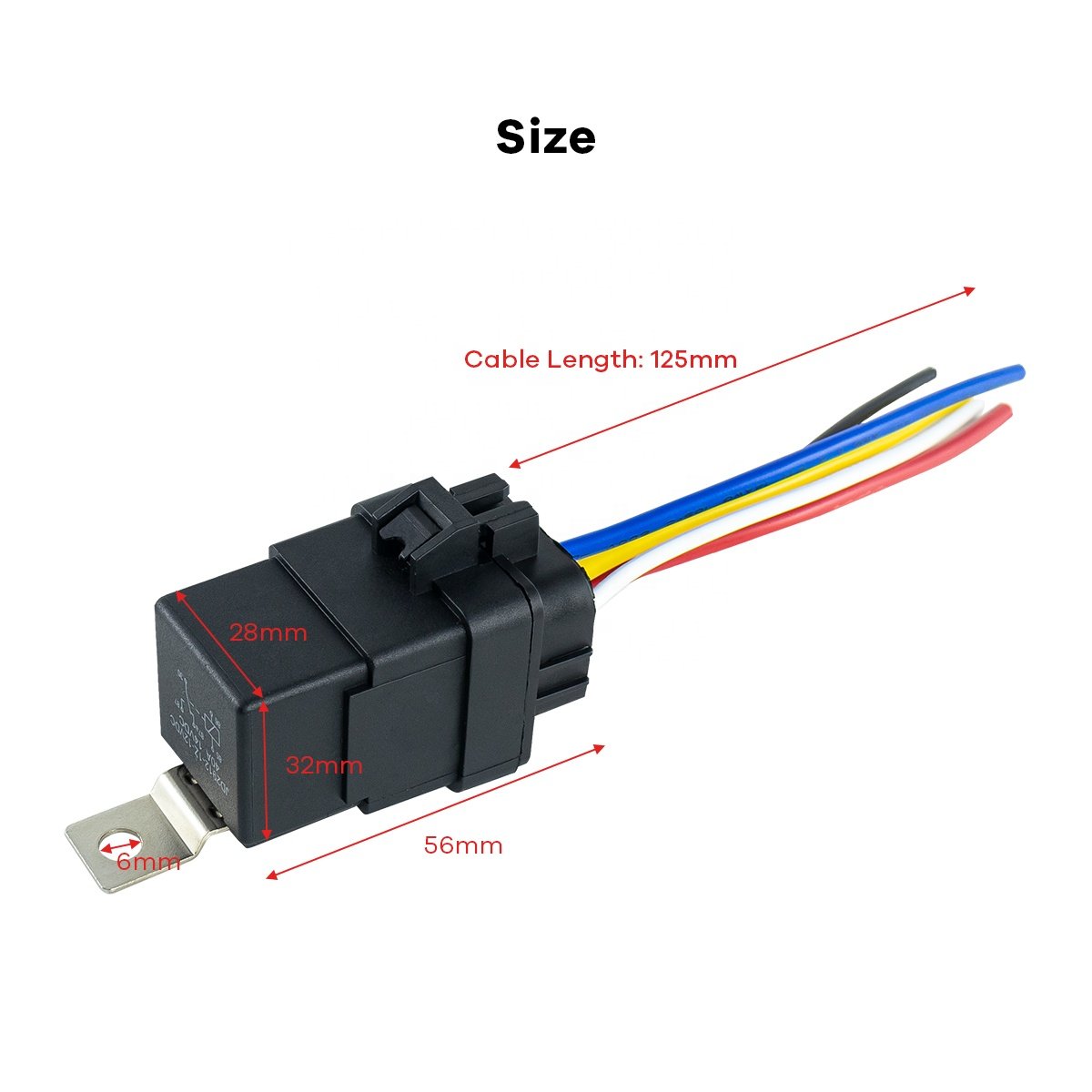12V DC 40/30 AMP Waterproof Car Relay Harness Tinned Copper Wires 5-PIN SPDT Automotive Relay Auto Relays