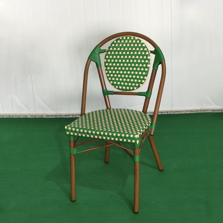 Modern Leisure Hotel Outdoor Furniture Armrest Dining Chairs Small Pure Fresh Single Seat Chairs PE Rattan Chair