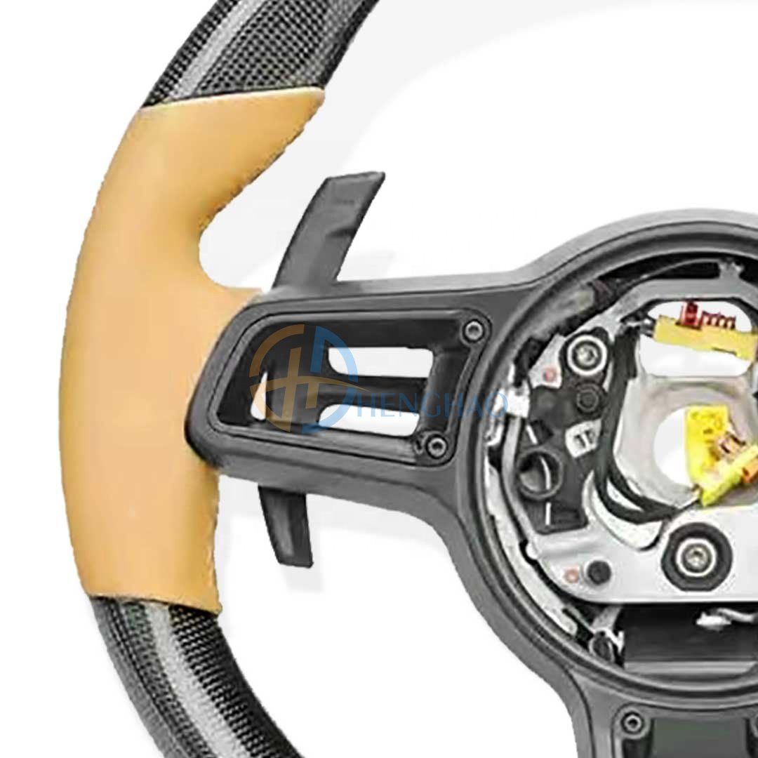 Factory Wholesale Price Carbon Fiber Steering Wheel For Porsche Macan Panamera Cayman Boxster 718 991 911 Cayenne Upgrade