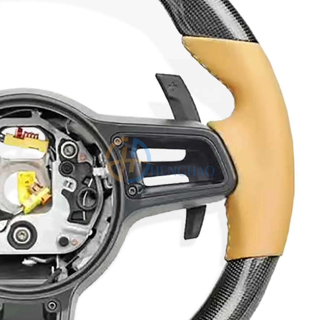 Factory Wholesale Price Carbon Fiber Steering Wheel For Porsche Macan Panamera Cayman Boxster 718 991 911 Cayenne Upgrade