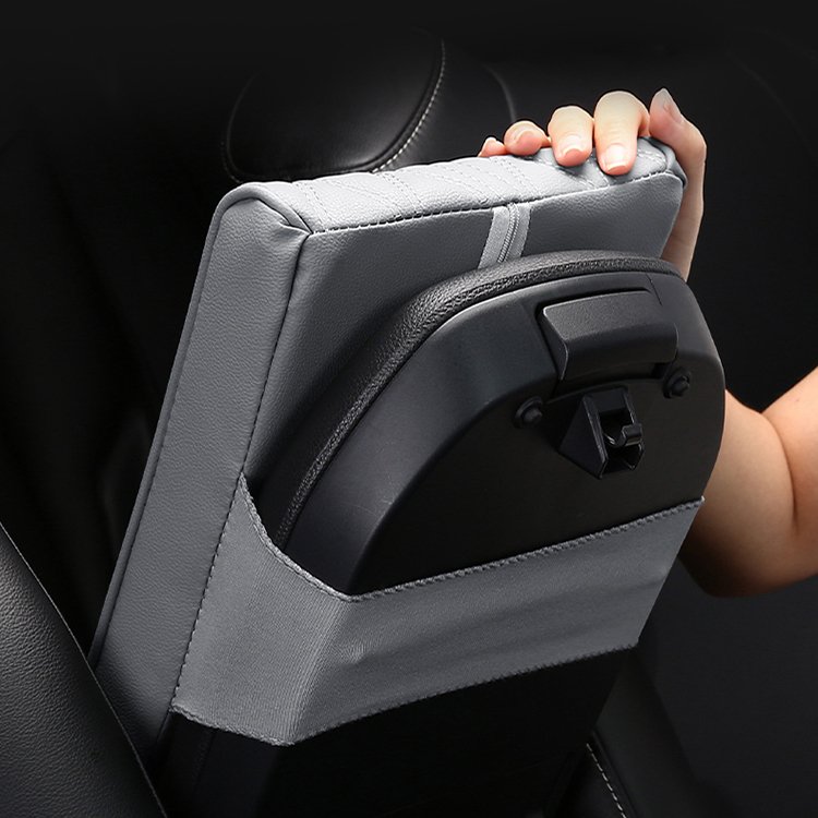 Auto Accessories Memory Foam Car Armrest Box Black Protective Panel Abs Cover for Car Central Armrest Box Soft Cover