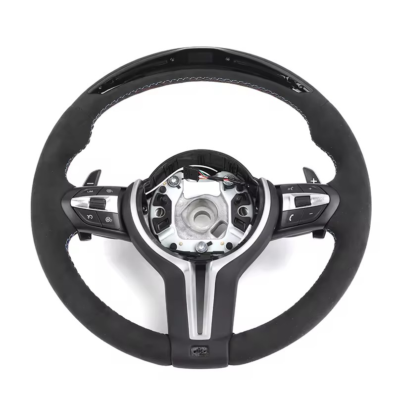 With LED Display Alcantara M Sport Volante Steering Wheel for BMW M3 M4 F10 F30 X5 E70 F15 F20 F32 F15 X1 E84 X6 E71 F02 Z4 E89