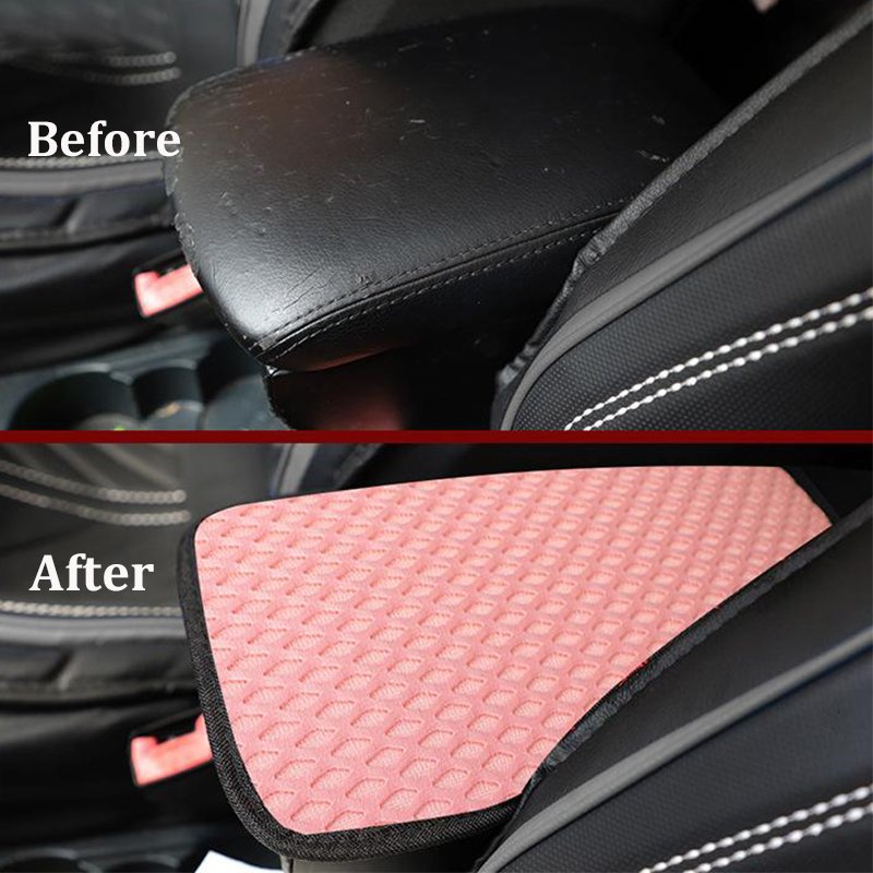 Four Seasons 3D Breathable Diamond Sandwich Mesh Car Pink Central Handset Case Cover Cushion
