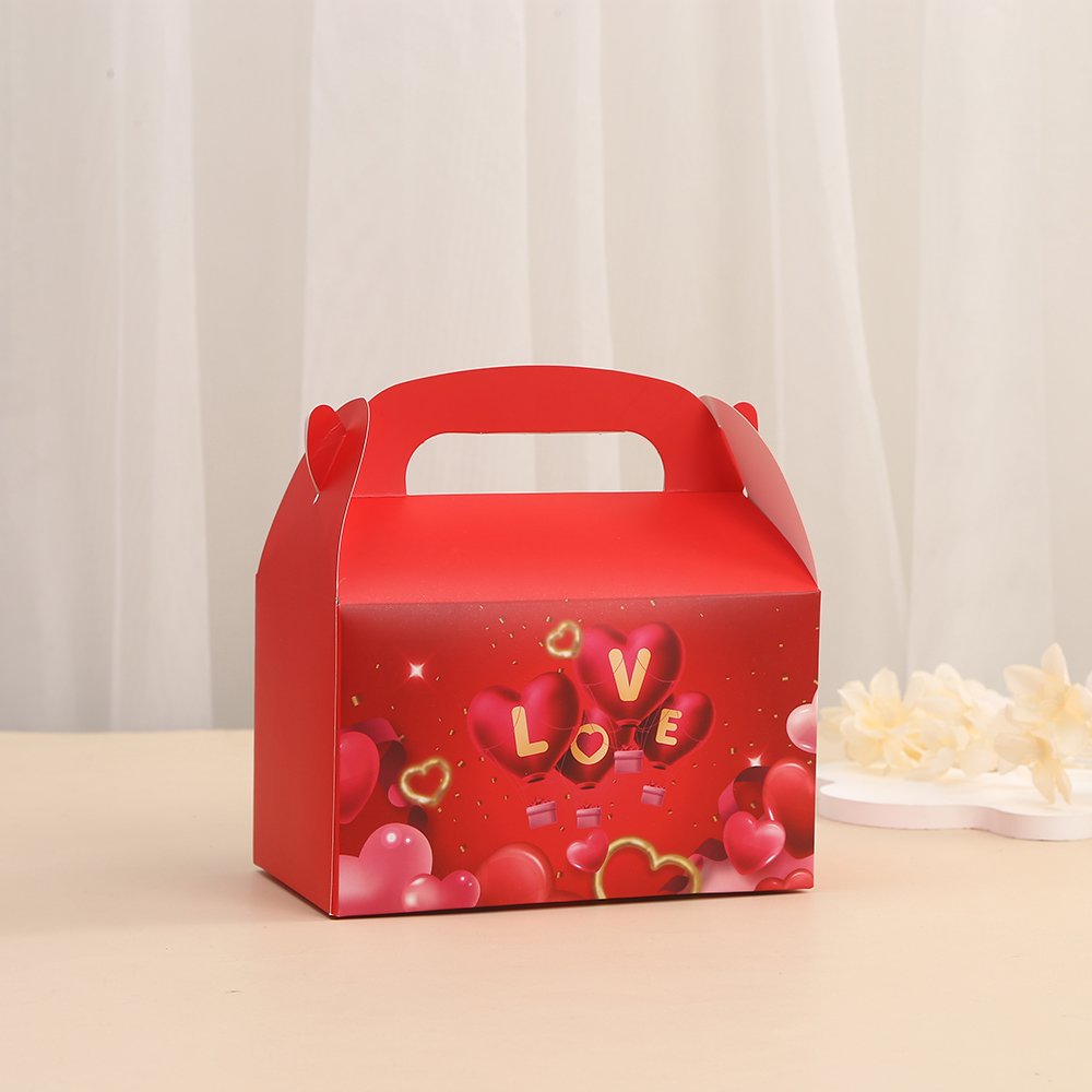 New Happy Valentine's Day Heart love Gifts Box Wedding Party Favor Heart Cake Candy Box Hand Gift Box