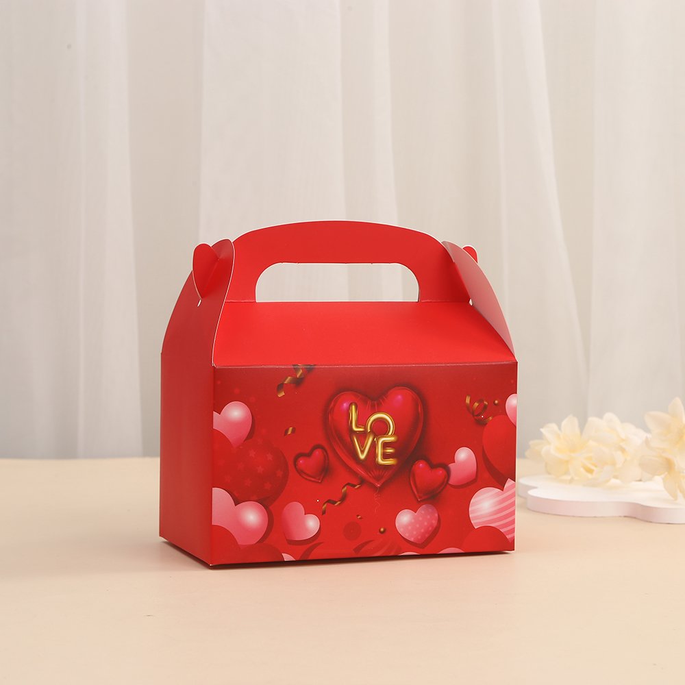 New Happy Valentine's Day Heart love Gifts Box Wedding Party Favor Heart Cake Candy Box Hand Gift Box