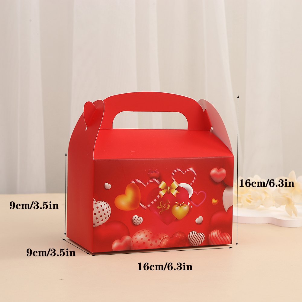 New Happy Valentine's Day Heart love Gifts Box Wedding Party Favor Heart Cake Candy Box Hand Gift Box
