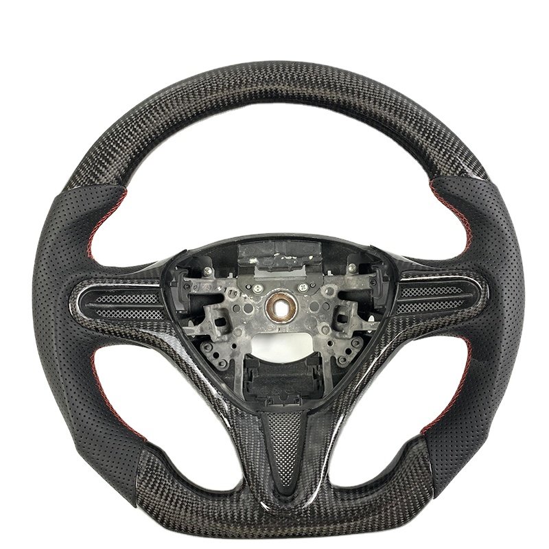 JDM racing factory custom carbon fiber steering wheel interior for Honda Fit GD6 GD8 GE GK5 GR9