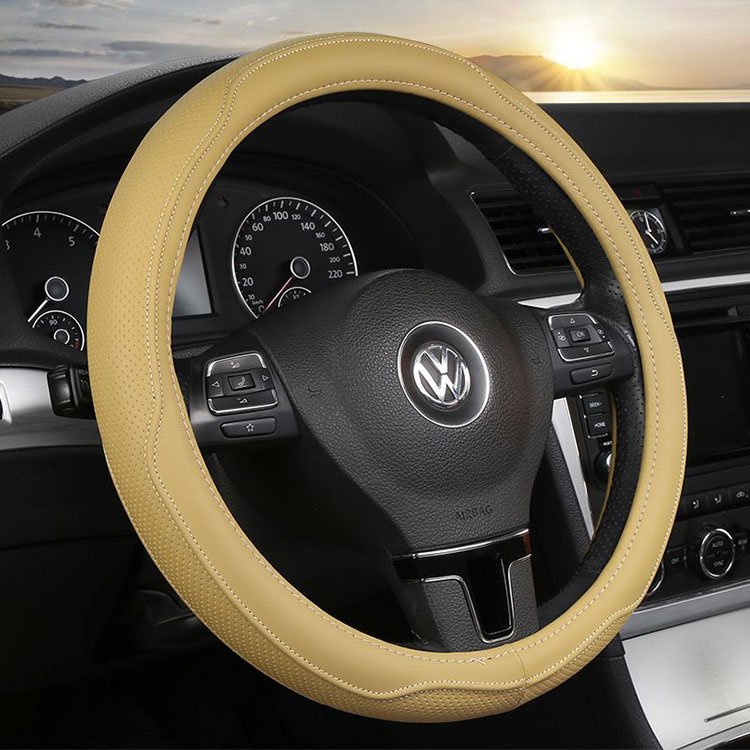 Marcan Car Interior Accessory Premium Leather Steering Wheel Protector