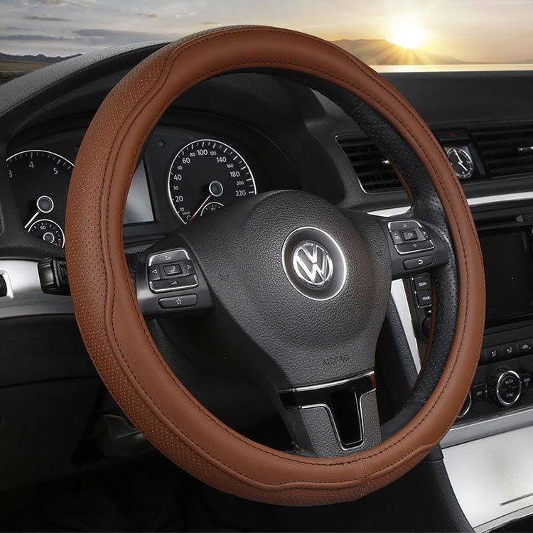 Marcan Car Interior Accessory Premium Leather Steering Wheel Protector