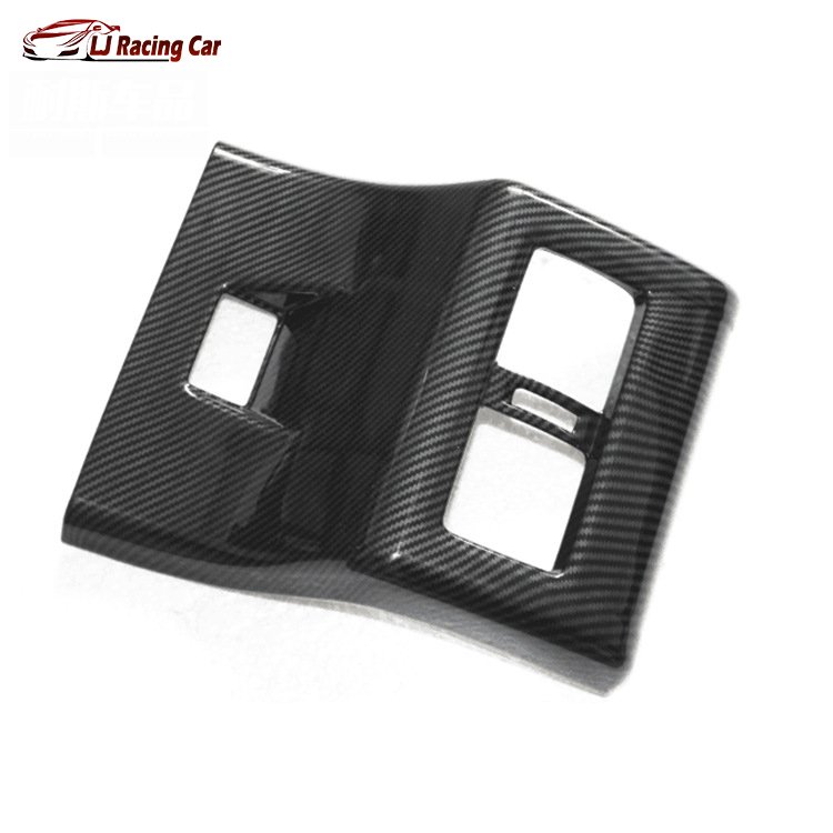 Carbon Fiber Car Accessories ABS Armrest Box Rear Air Conditioning Ac Vent Outlet Molding Cover Trim for Dodge Challenger 2015+